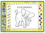 ABC mouse E is for Elephant painting